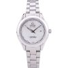 Kleine Größe Damen Polierte Edelstahllünette Silbernes Zifferblatt Replika Omega Seamaster