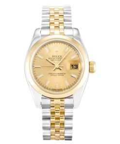 26 mm Damen-Replik Rolex Datejust aus Stahl und Gelbgold