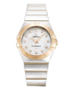 27 mm Damen-Replik Omega Constellation Small aus Roségold und Stahl