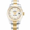 26 mm Damen-Replik Rolex Datejust aus Stahl und Gelbgold