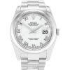 36 mm Herren-Replik Rolex Datejust aus Stahl mit weißen römischen Ziffern