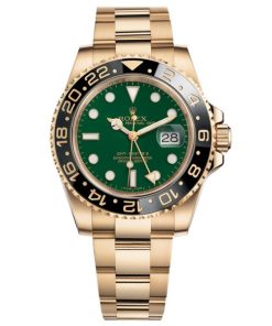 40 mm Herren-Edelstahl der Güteklasse 316 | Vergoldete Replik der Rolex GMT Master II